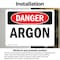 Signmission Argon Danger Sign, Vinyl Decal, 14in W x 10in L, 2PK OS-2PACK-DS-D-1014-L-1032 - alternate 4